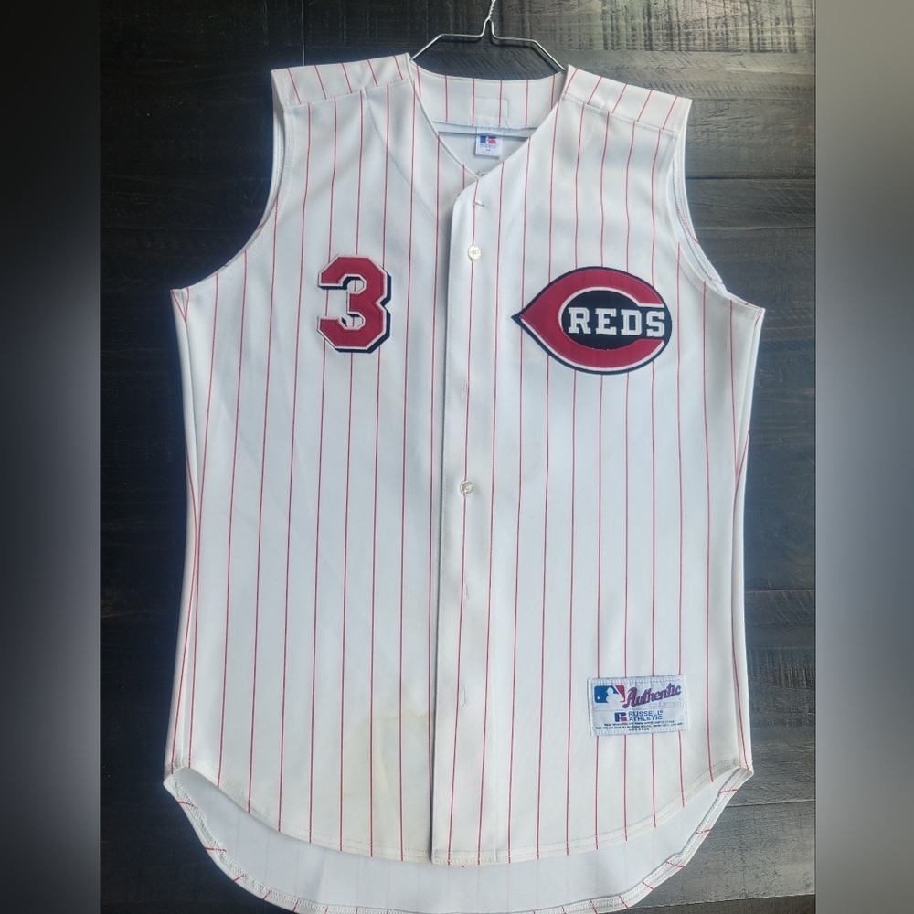 Russell Athletic Red and White Striped Men's Jersey